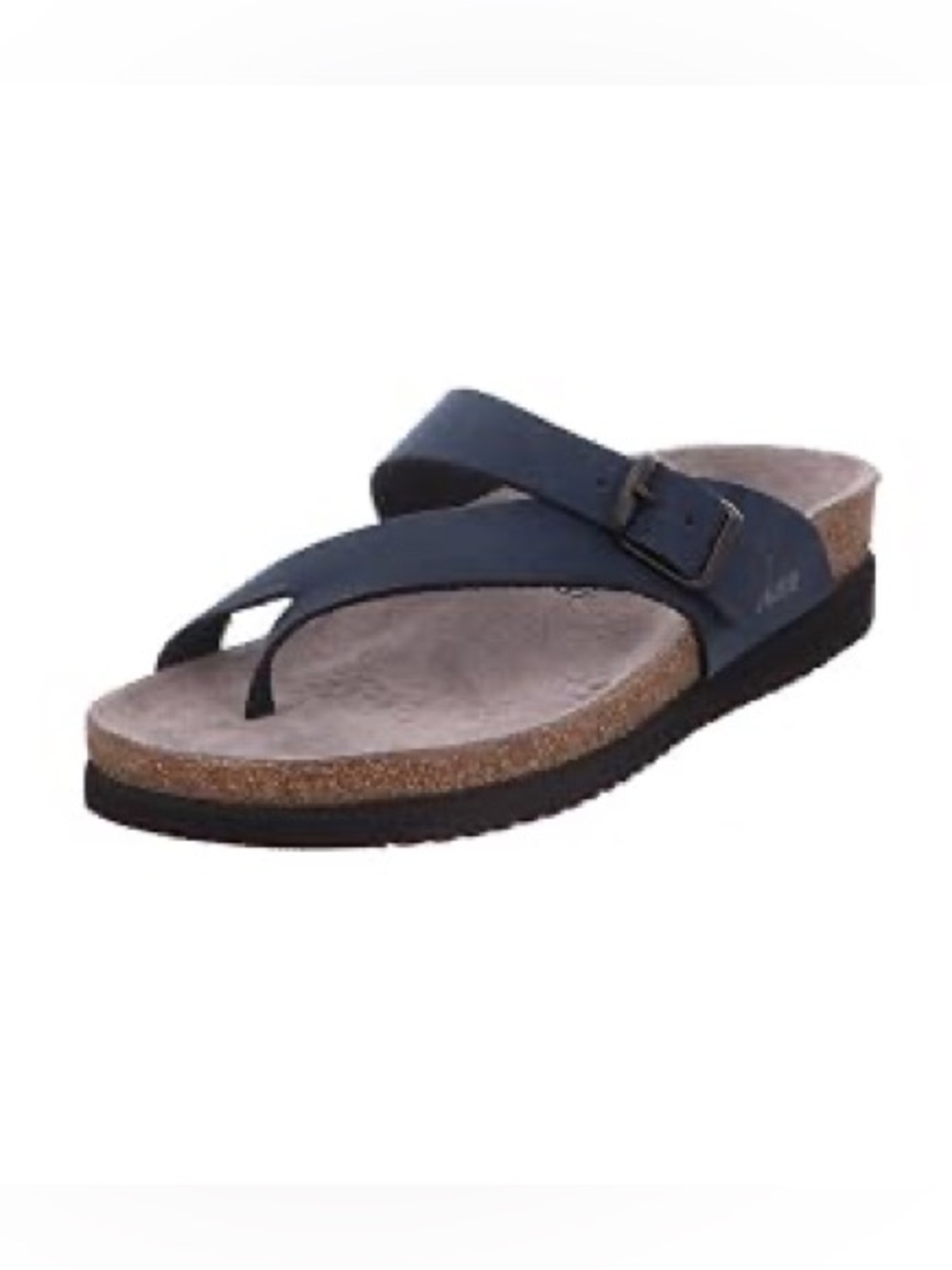 NEW!! Women’s Mephisto Helen Navy Buck Leather Toe-Post Cork Sandal Size 39/9